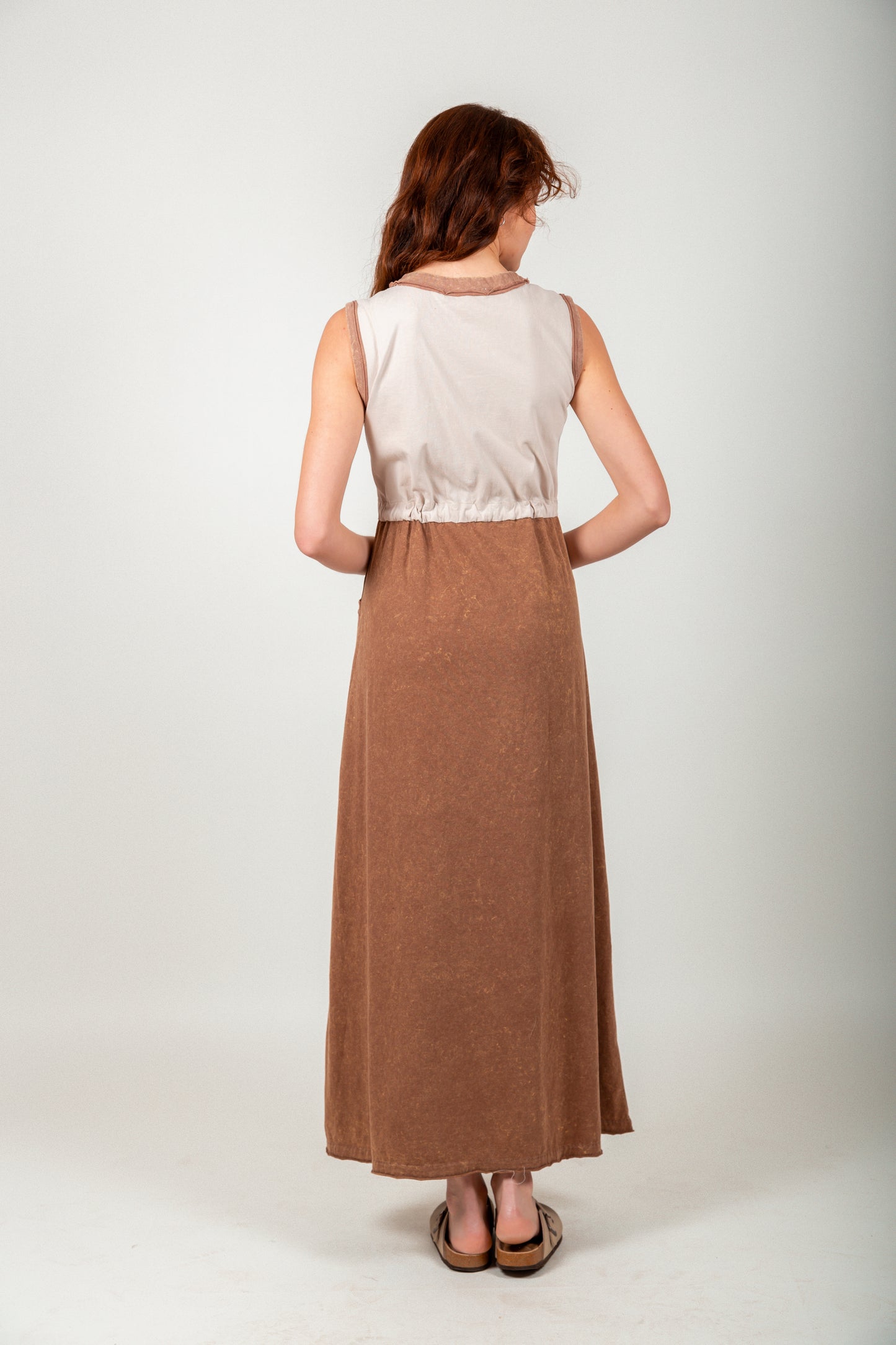 Boho Bloom Maxi Dress ( D240004 Navy)