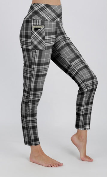 Grey Plaid Leggings