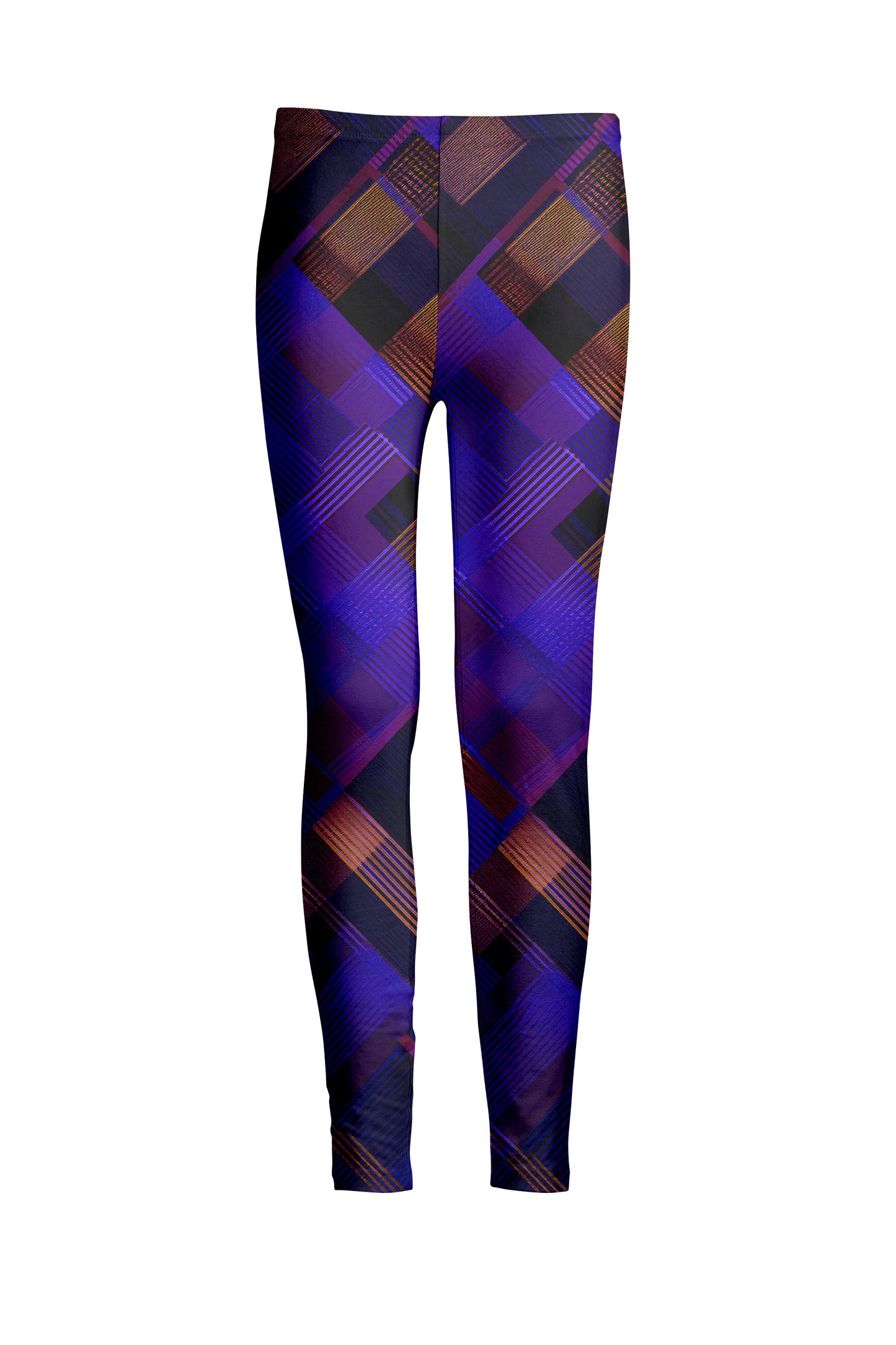 Bold Print Leggings-Yellow White