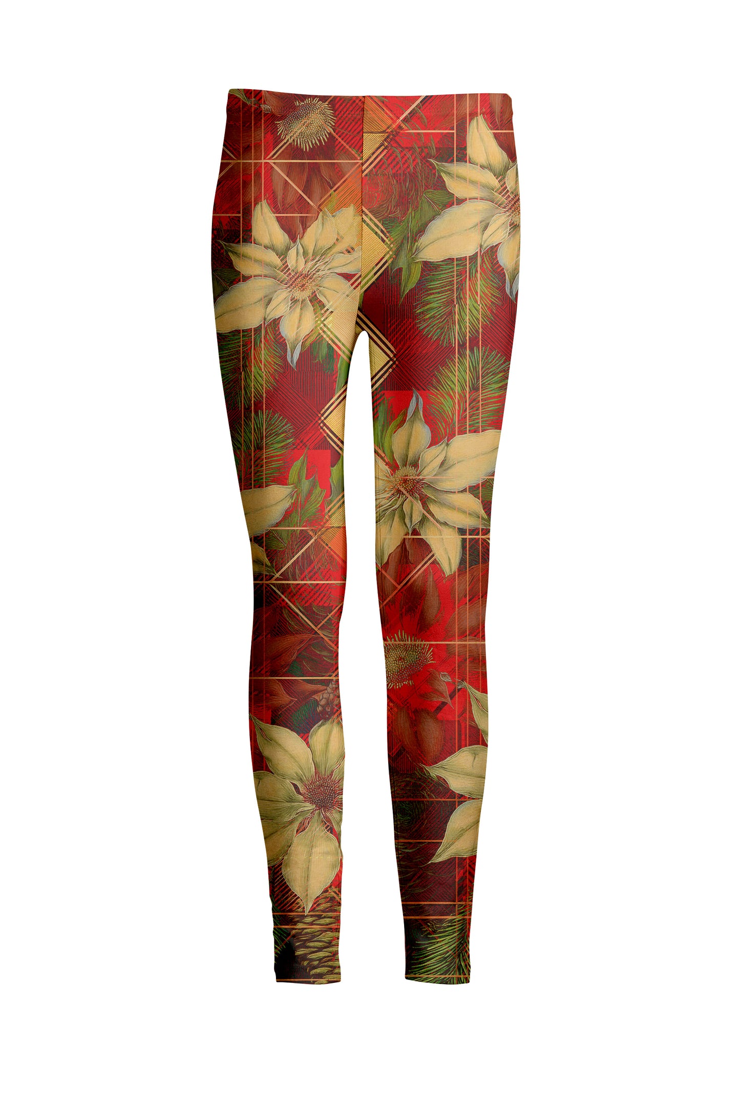 Bold Print Leggings-Yellow White