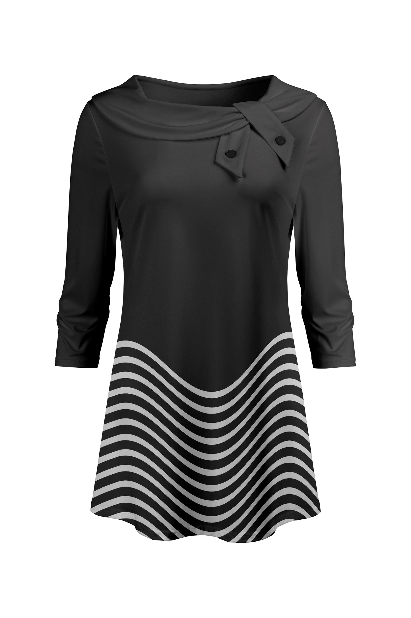 Bold Collar Printed Tunic-Yellow Multi