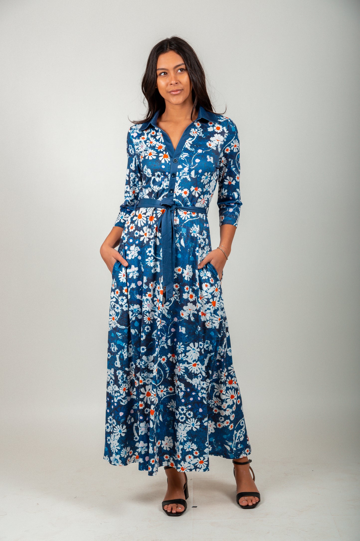 Rust Boho Texture Maxi Dress- Maxi Dress