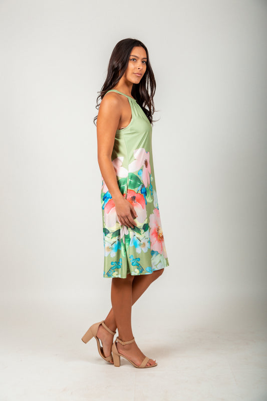Green Garden Mid-Dress