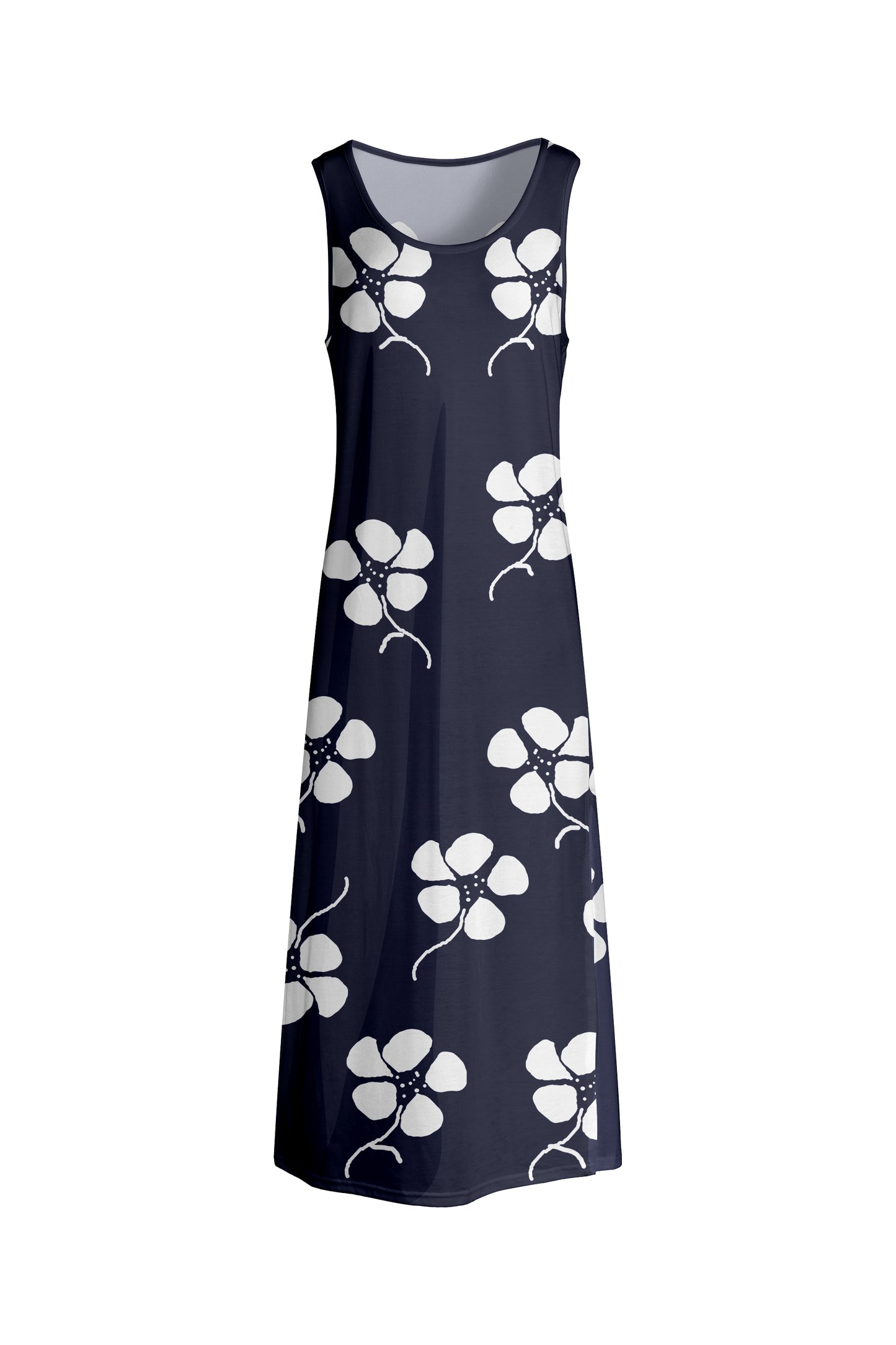 Elegant A-Line Maxi Dress with Side Splits-Yellow Multi