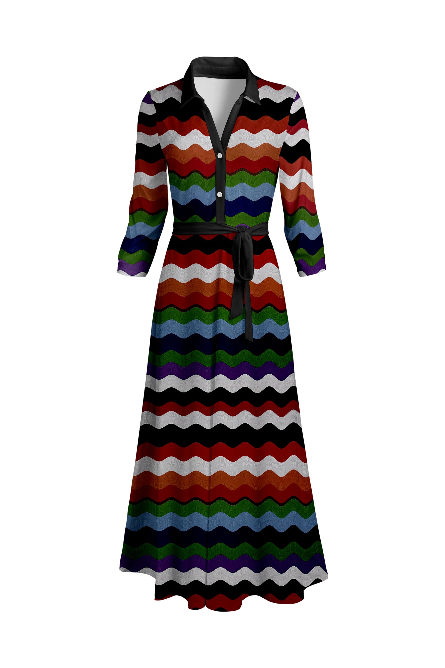 Elegant Long-Sleeve Maxi Dress-Pink White Floral