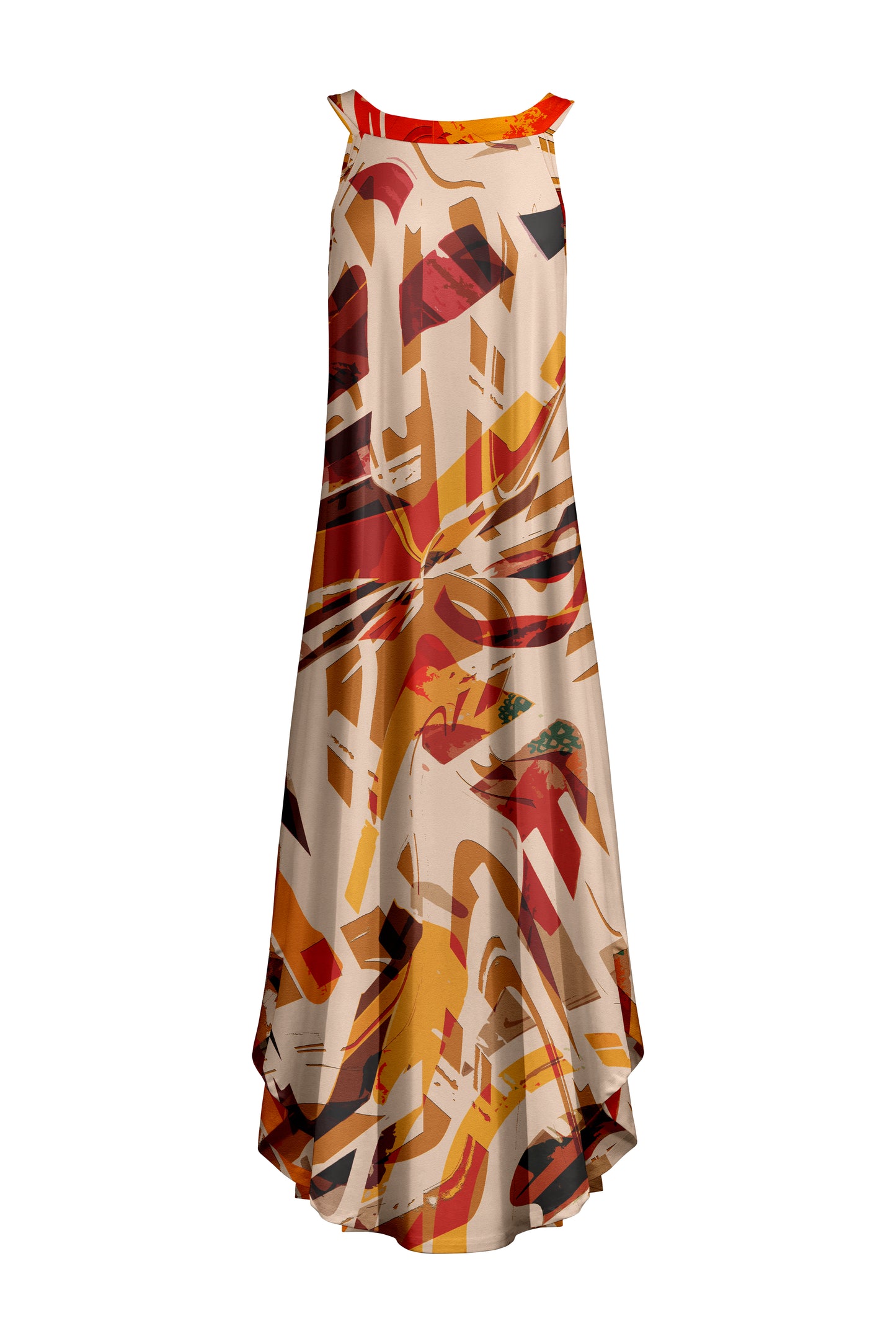 Effortless Sleeveless Maxi Dress-Navy White Floral