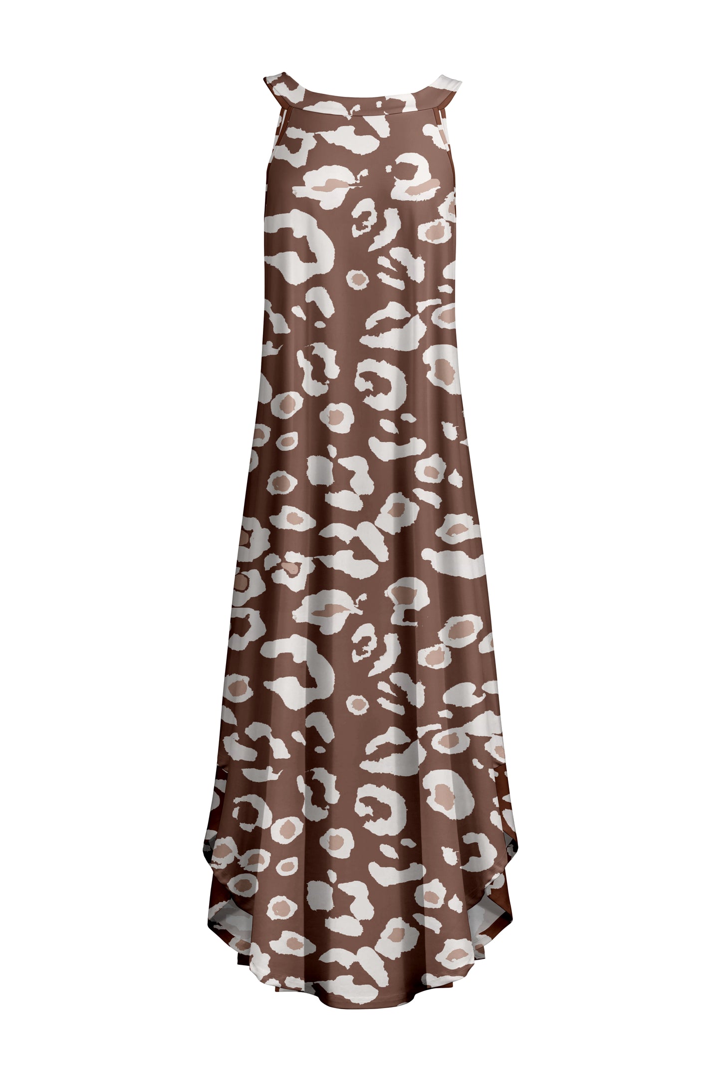 Effortless Sleeveless Maxi Dress-Navy White Floral