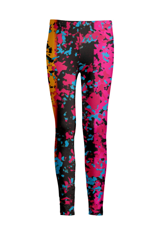 Soft Printed Leggings - Navy White Boho