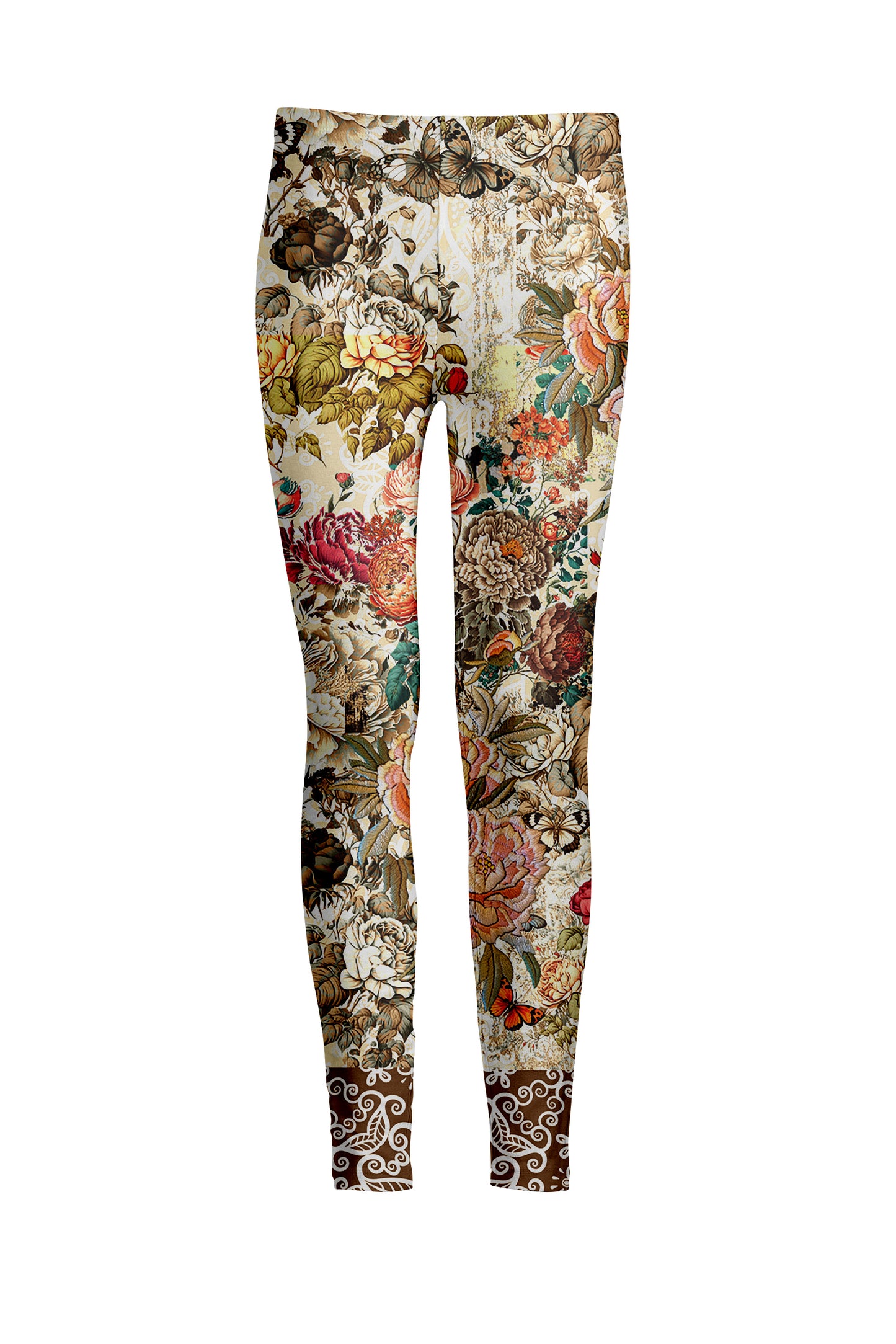Leggings with beatiful patterns-Navy White