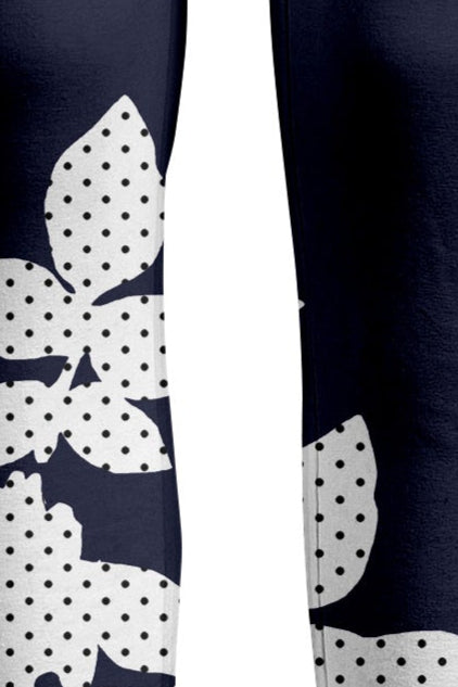 Leggings with beatiful patterns-Light Browm White Floral