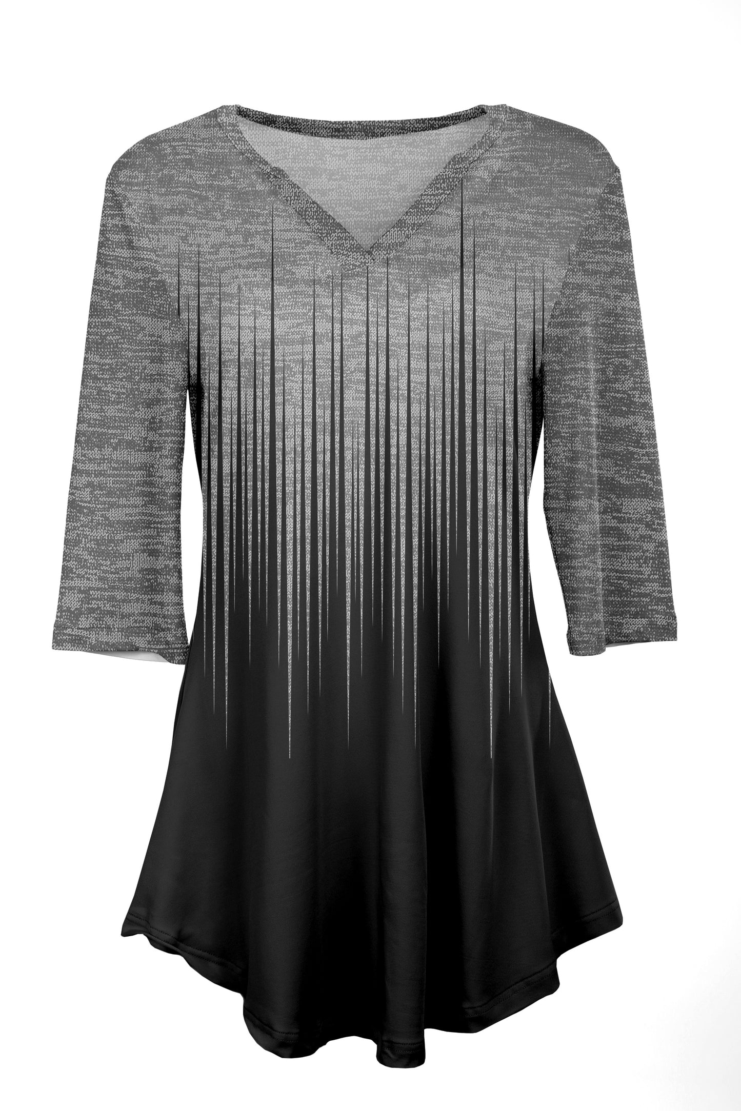 Classic Notch Neck Tunic Patchwork Groovy