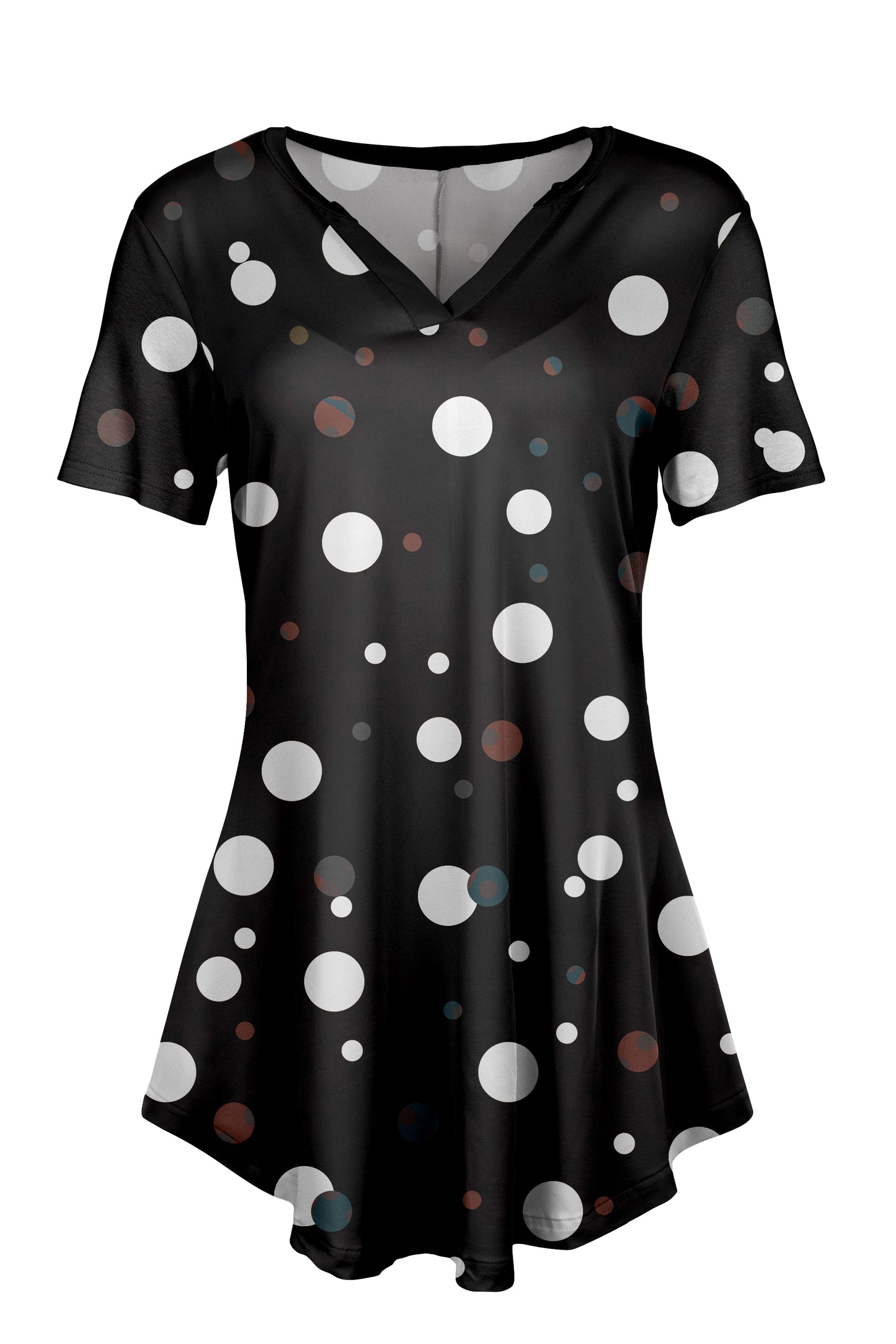 Classic Notch Tunic with Short Sleeves Palm - Harvest