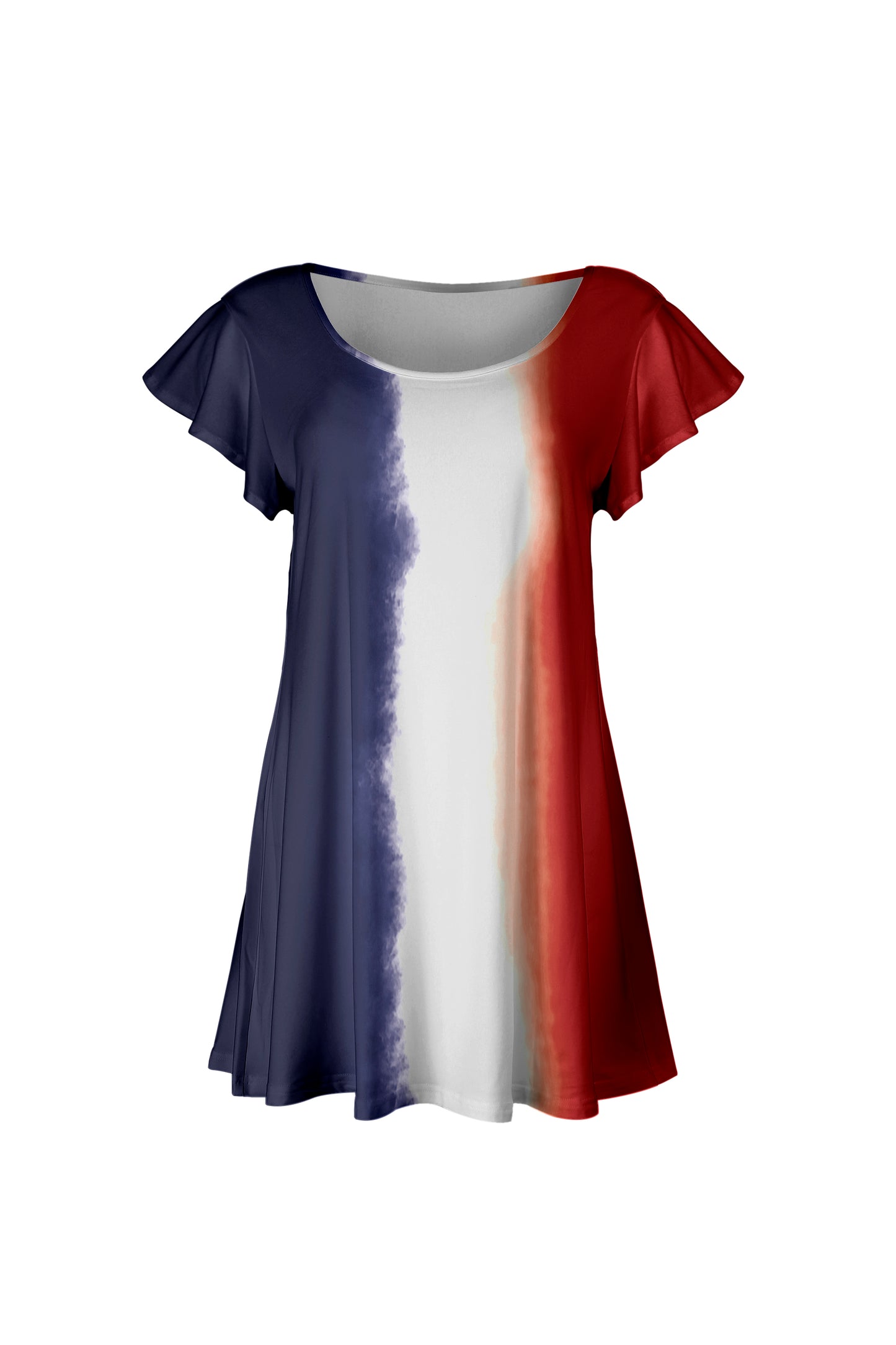 Short-Sleeve Swing Tunic Magenta Wave