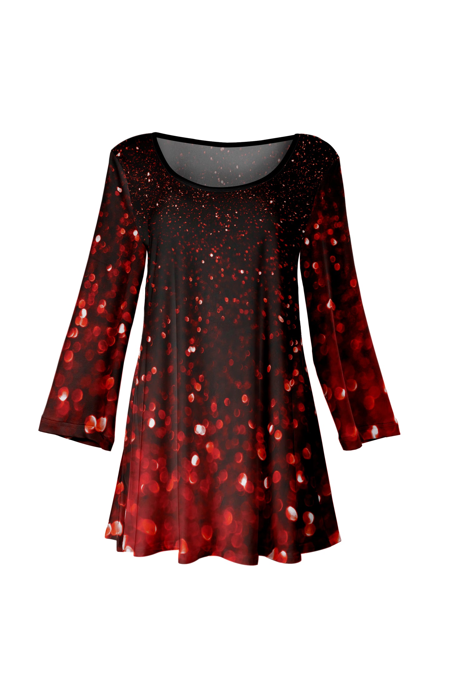 Bold Prints Tunic-Black Purple