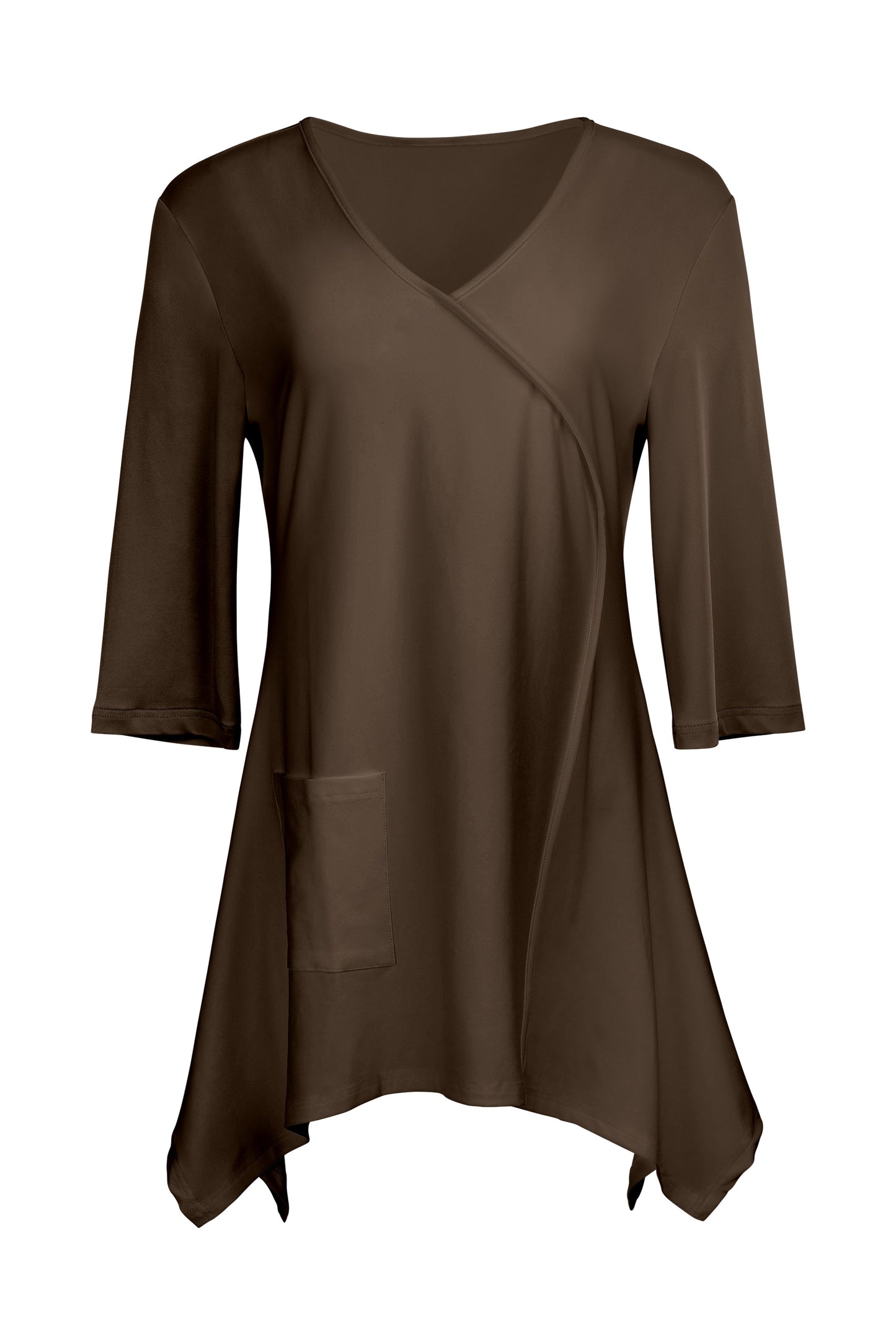 Everyday Solid Knit Tunic-Olive