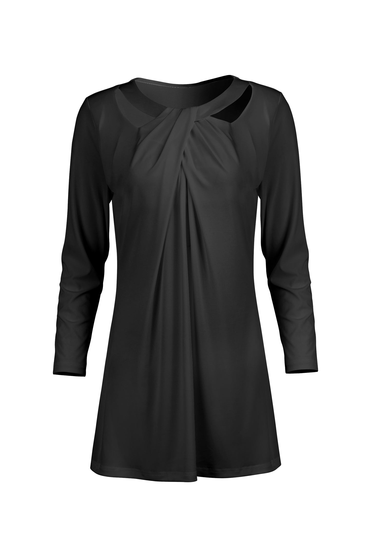 Front Twist Patched Tunic- Navy
