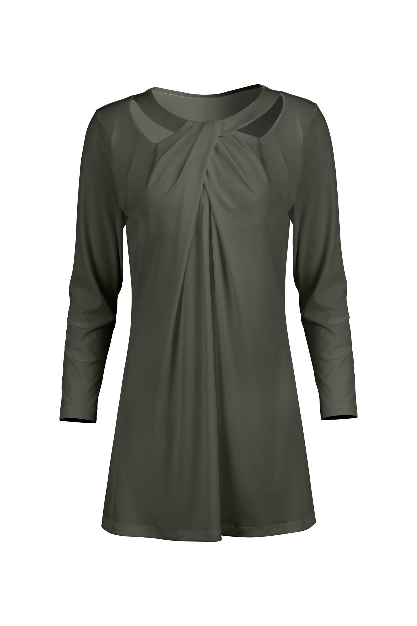 Front Twist Patched Tunic- Navy