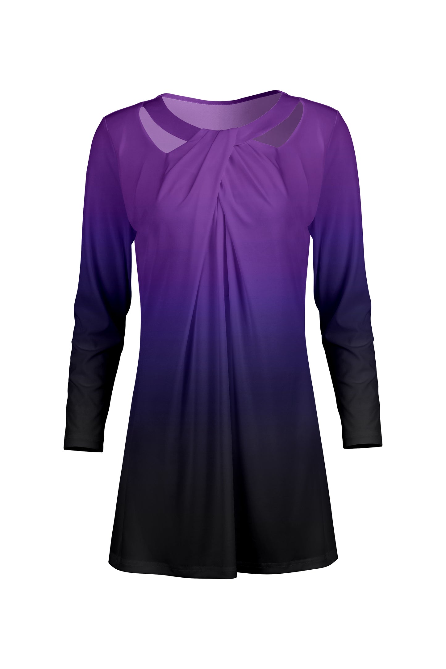 Front Twist Patched Tunic- Navy
