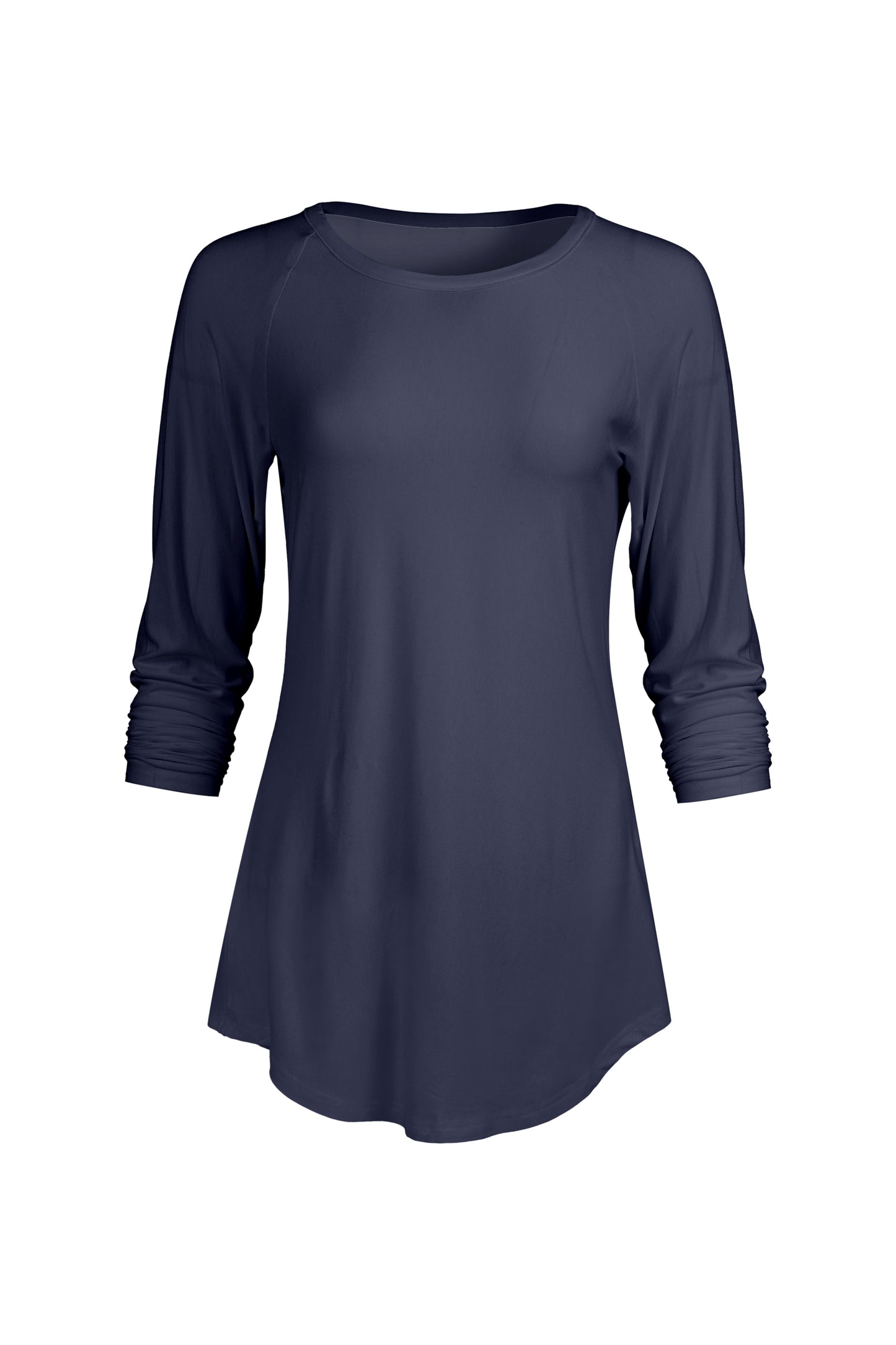 Bold Contrast Raglan Sleeve Tunic-Olive