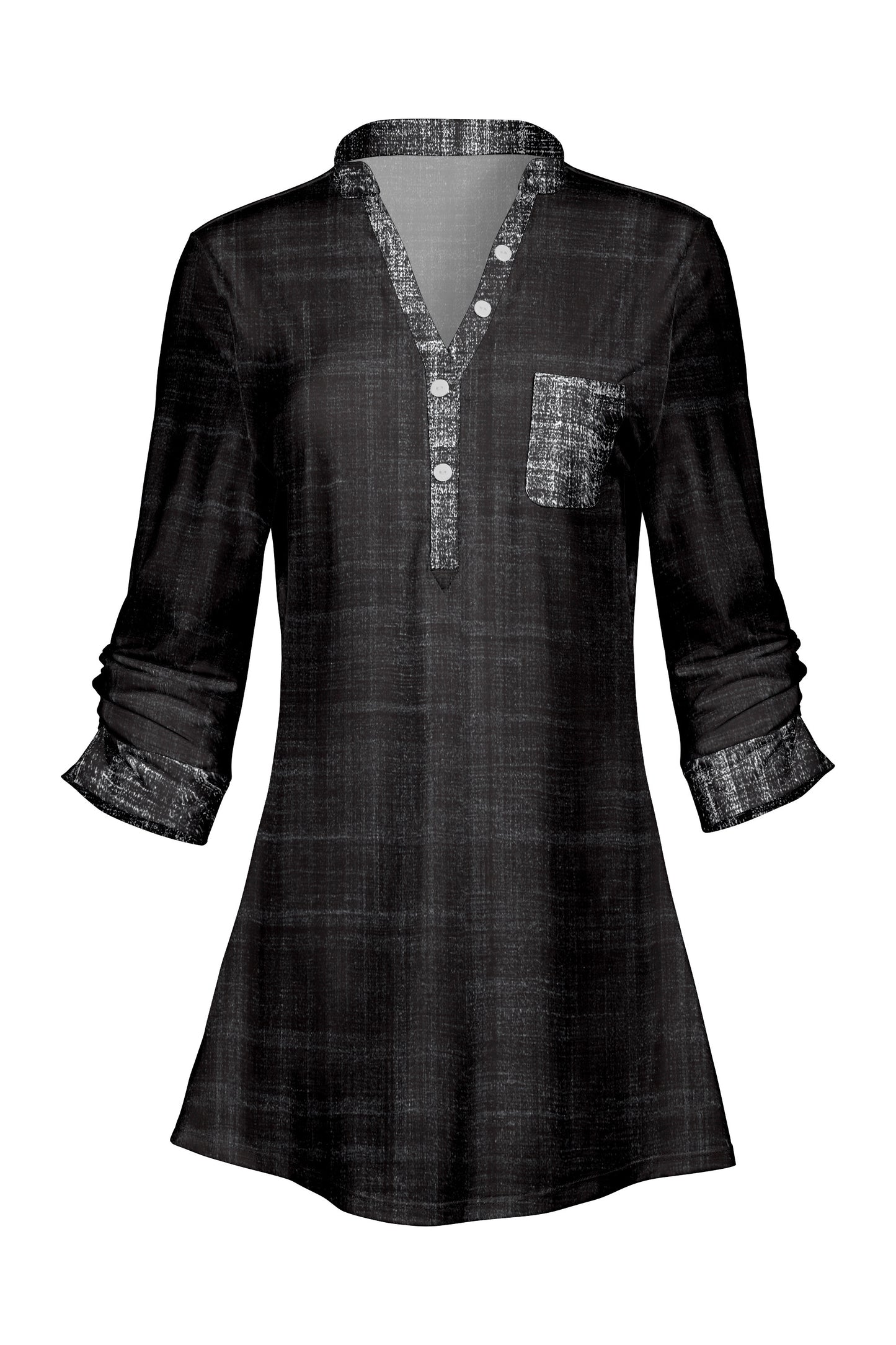 Classic Contrast Tunic-Olive