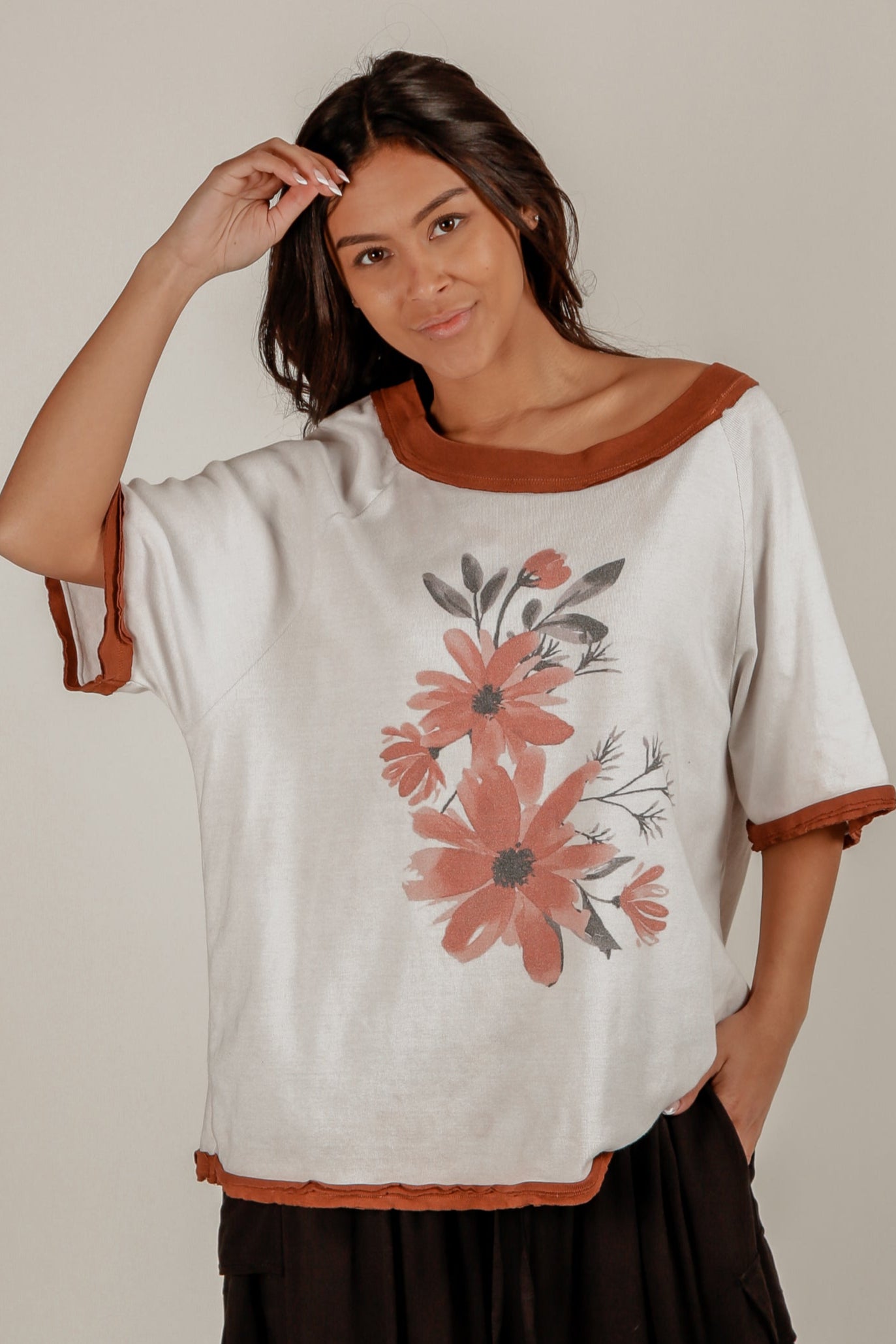 Rustic Nights Raglan Tee(T2400015 Sands Washed Black )