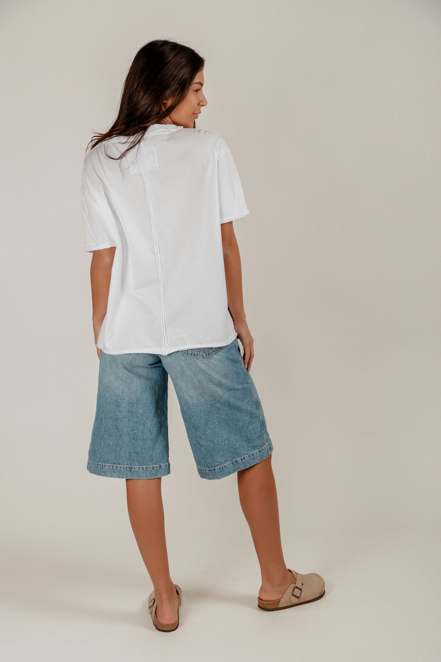 Twilight Blossom Tee(T240002 White With Glitter Pattern)