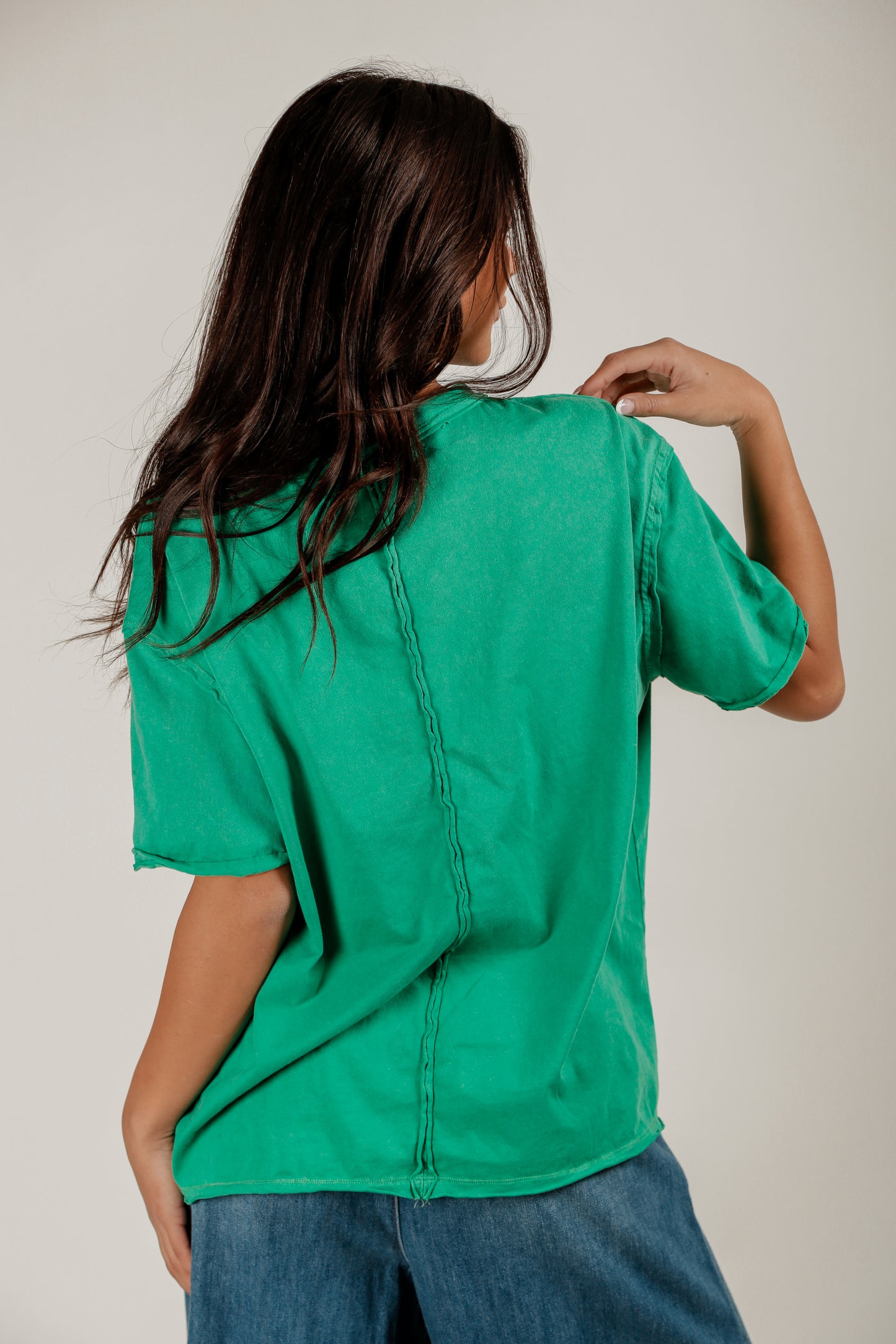 Crochet Square Tee(T240002 Green )