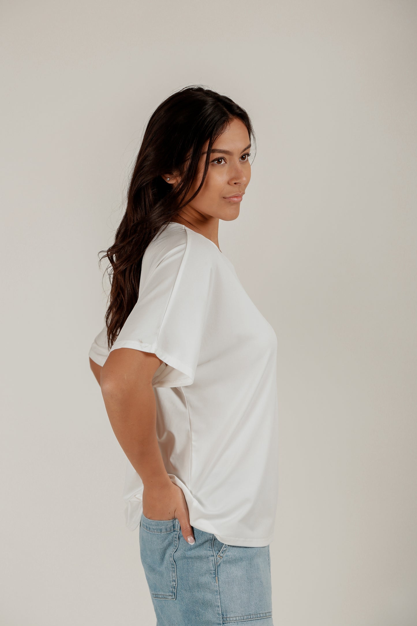 White Dolman Tee (T240006White)