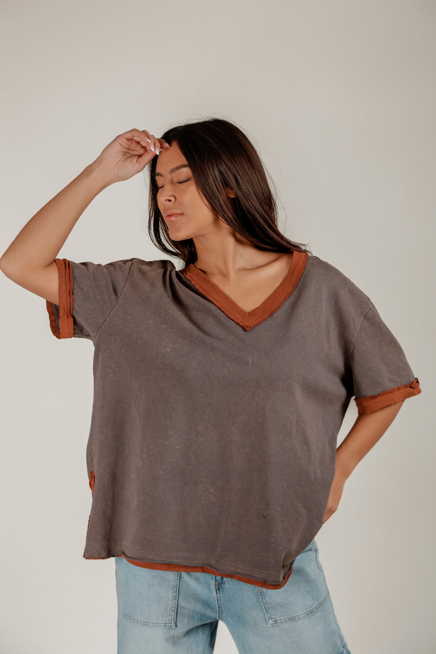 Rustic Vibe Tee (T240008 Mineral Washed Grey)