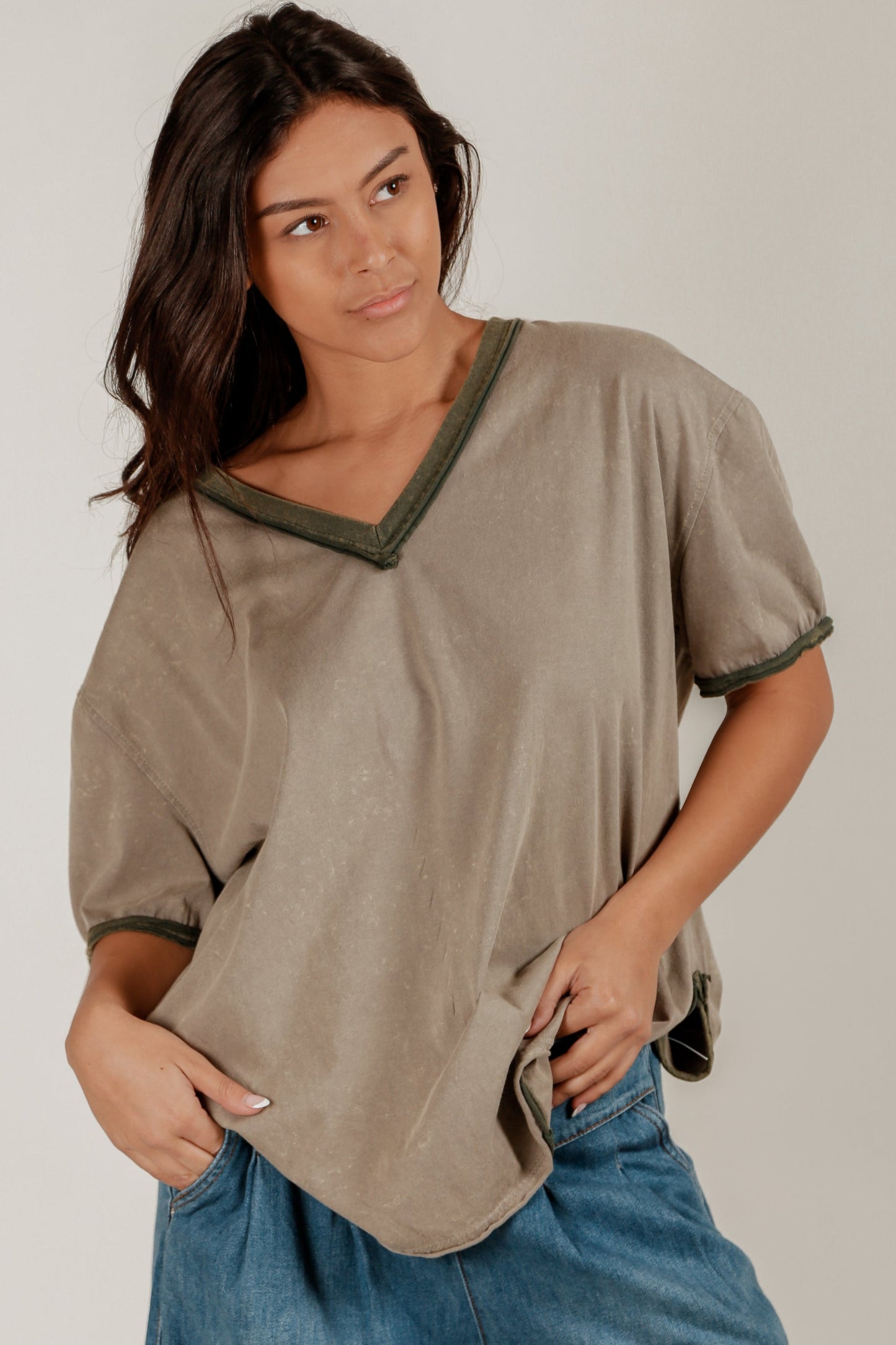 Rustic Vibe Tee (T240008 Mineral Washed Grey)