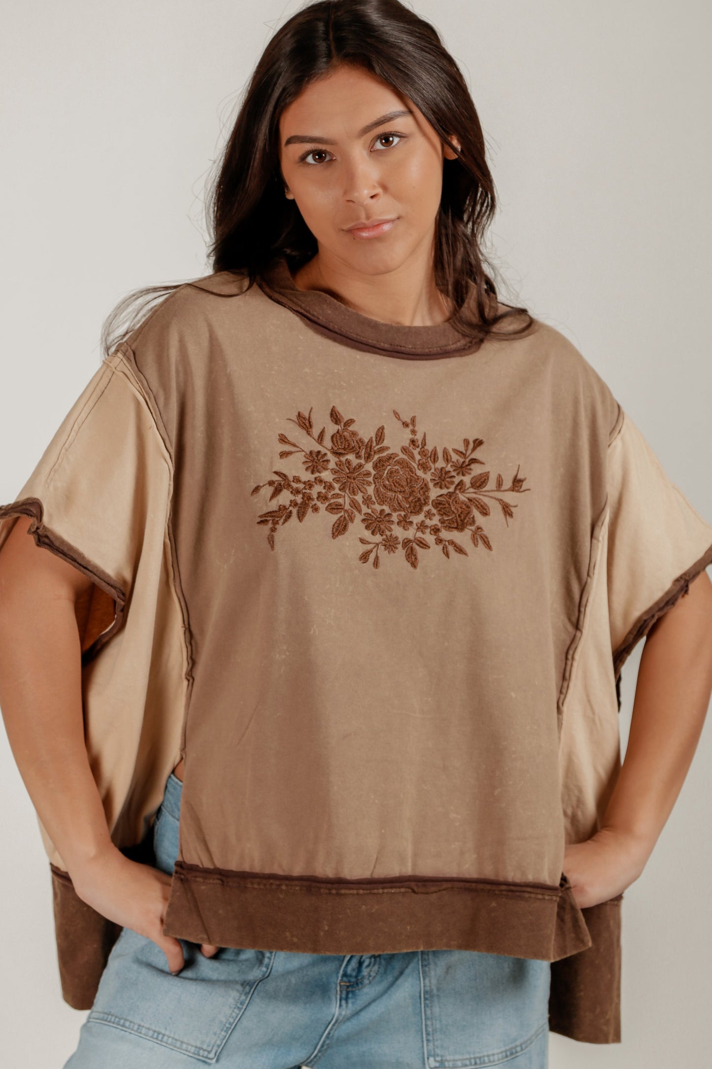 Butterfly Flattery Tee (T240009 Brown)