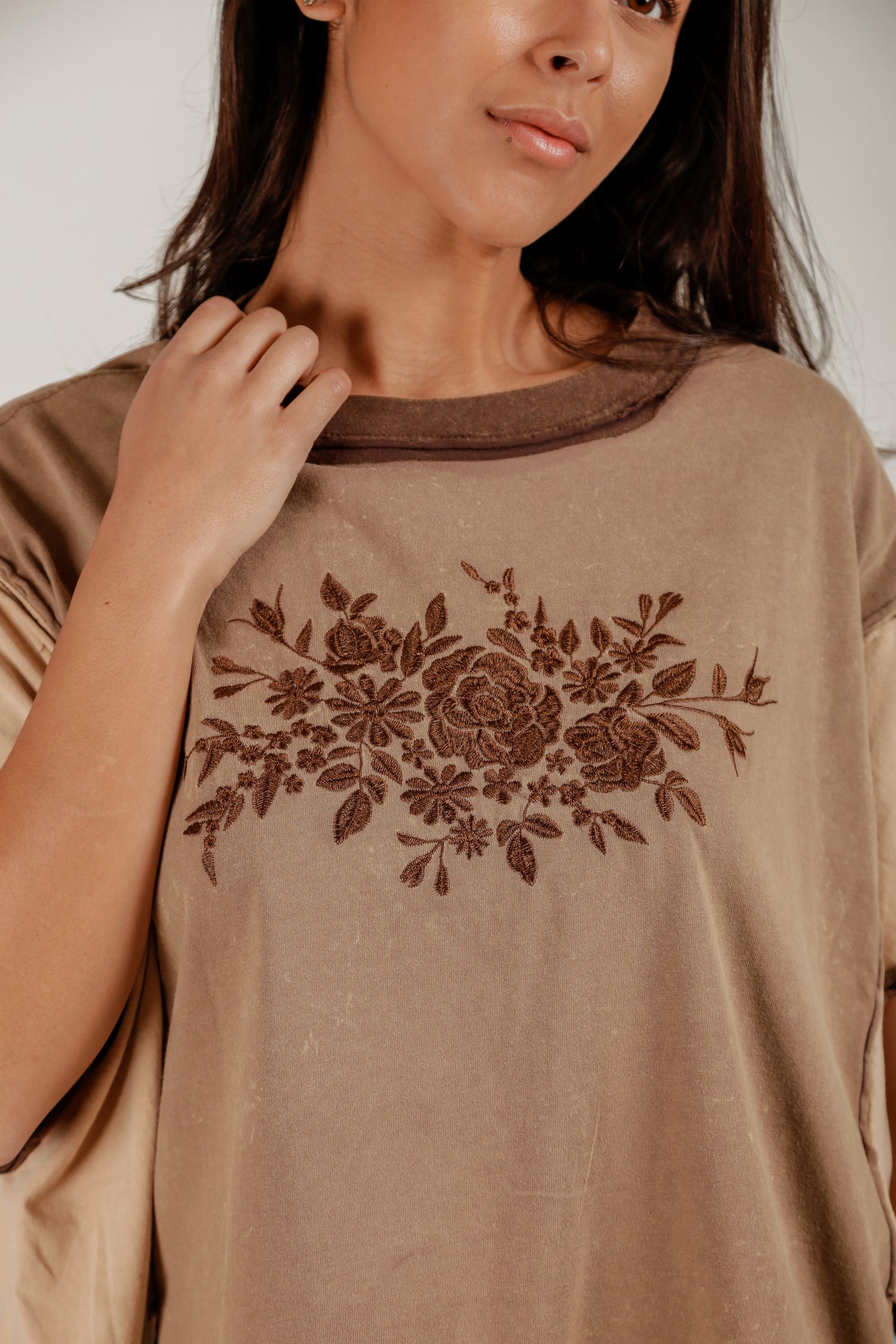 Butterfly Flattery Tee (T240009 Brown)