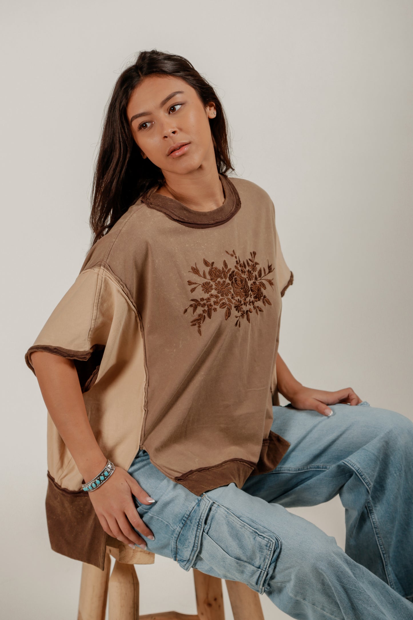 Butterfly Flattery Tee (T240009 Brown)