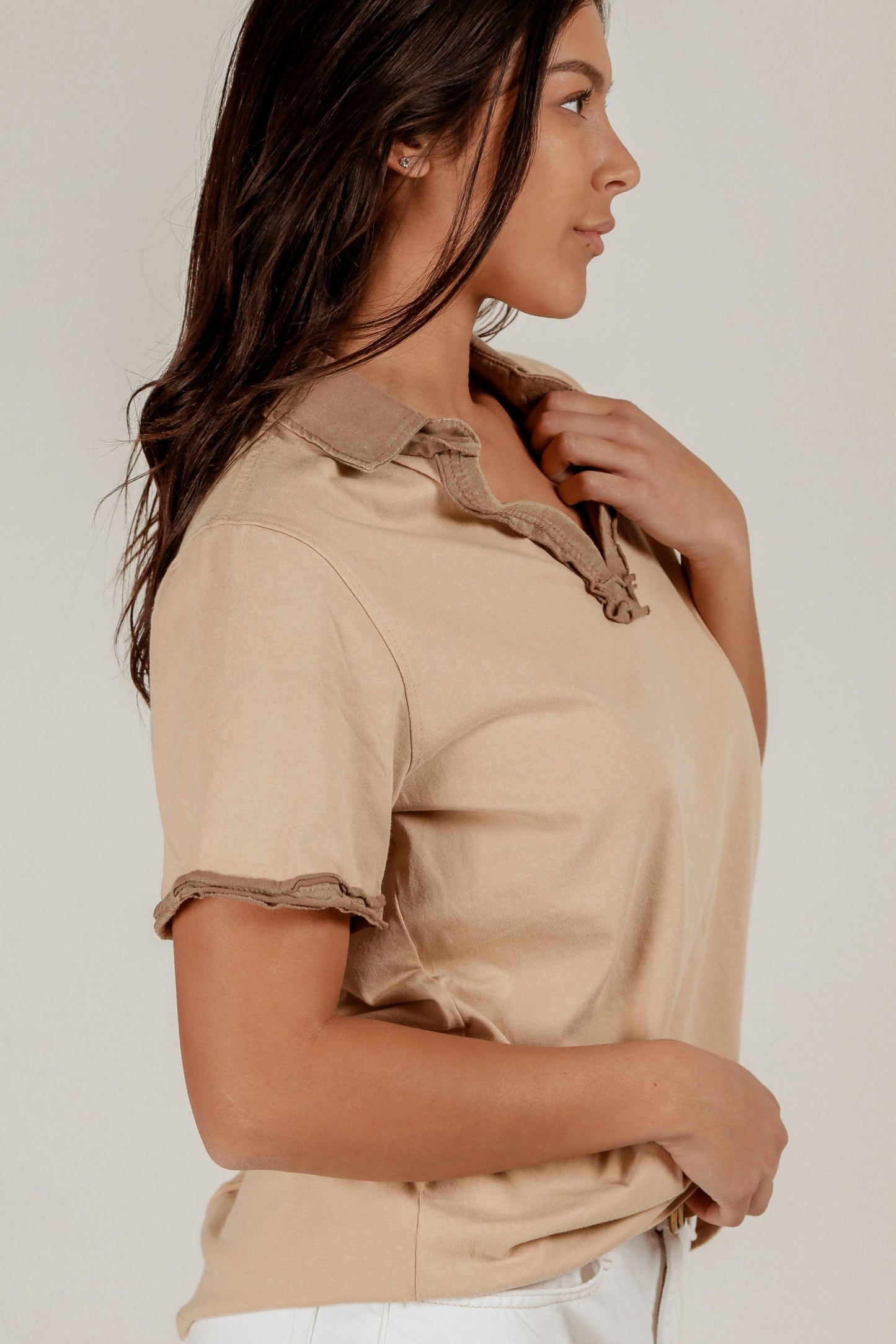 Champagne Glow Tee(T240010 Mineral Washed Champagne )