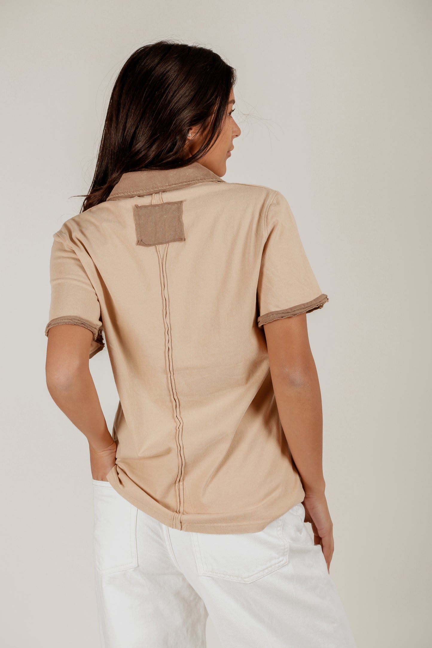 Champagne Glow Tee(T240010 Mineral Washed Champagne )