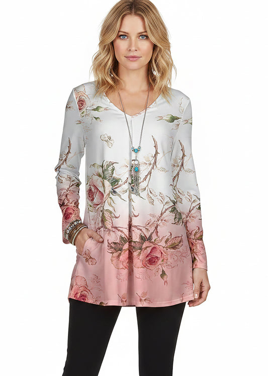 Long Sleeves Tunic-Classic Print
