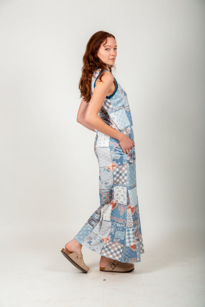 Mineral-Washed Black Cotton Maxi Dress (D240009 Mineral-Washed Black )
