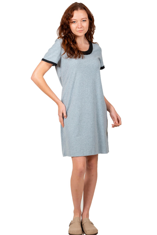 Urban Edge Ribbed Midi Dress (sku # D2400016 GREY )