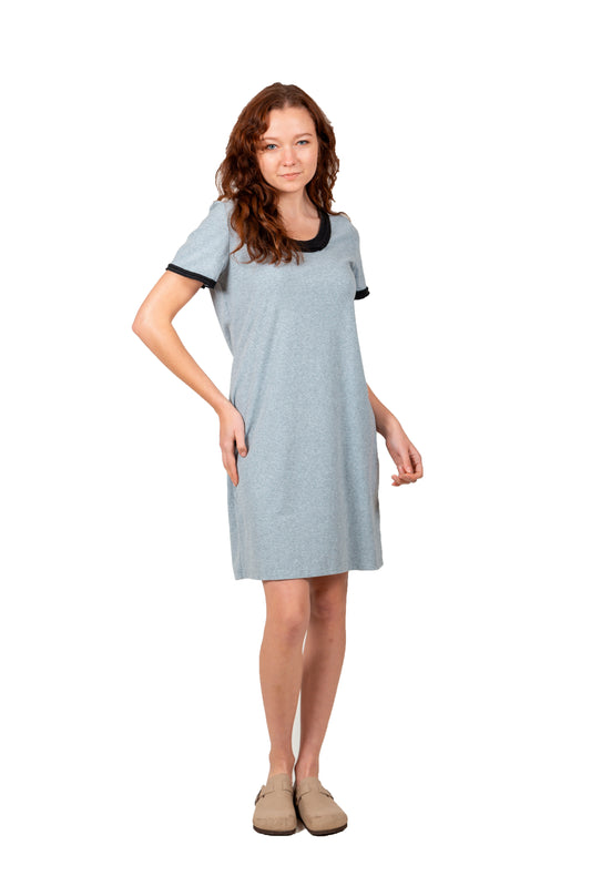 Urben Edge Ribbed Midi Dress (D2400016 Grey)