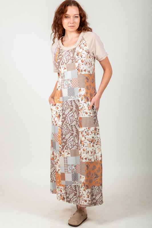 Vintage Essence Maxi Dress (sku #D2400038 champagne )