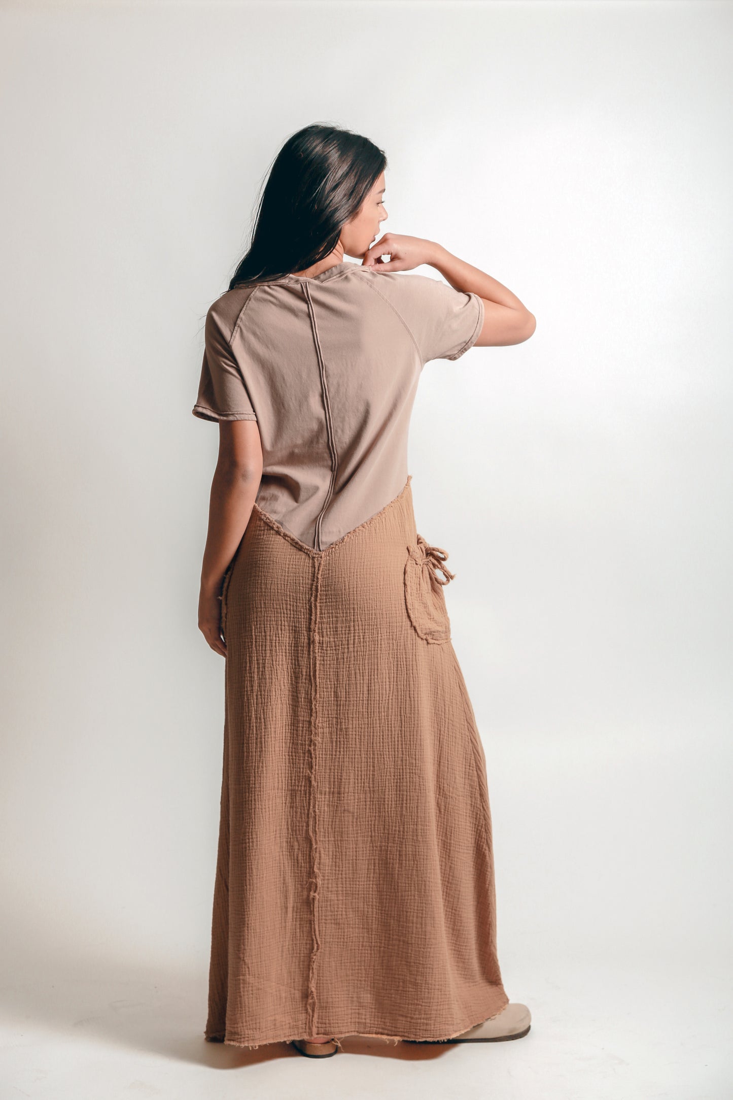 Boho Blue Flora Maxi Dress (D240015 Blue )