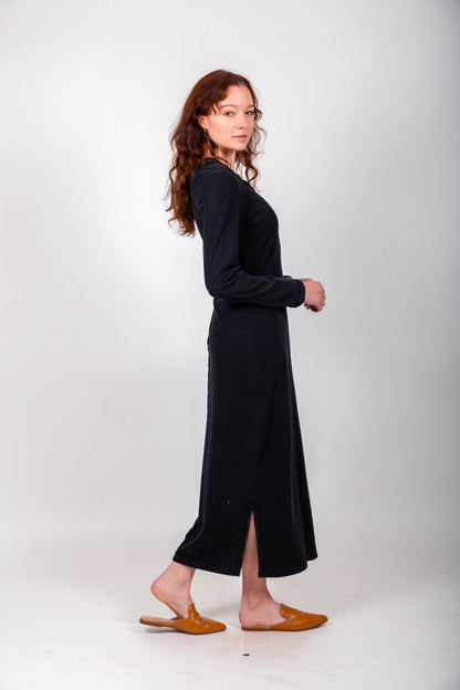 Rustic Charm Ribbed Maxi Dress (D240022 Mineral Washed Rust )