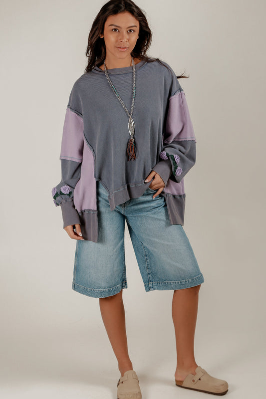 The Waffle Bloom Pullover (WHOLESALE)(SKU #F240014-1 )