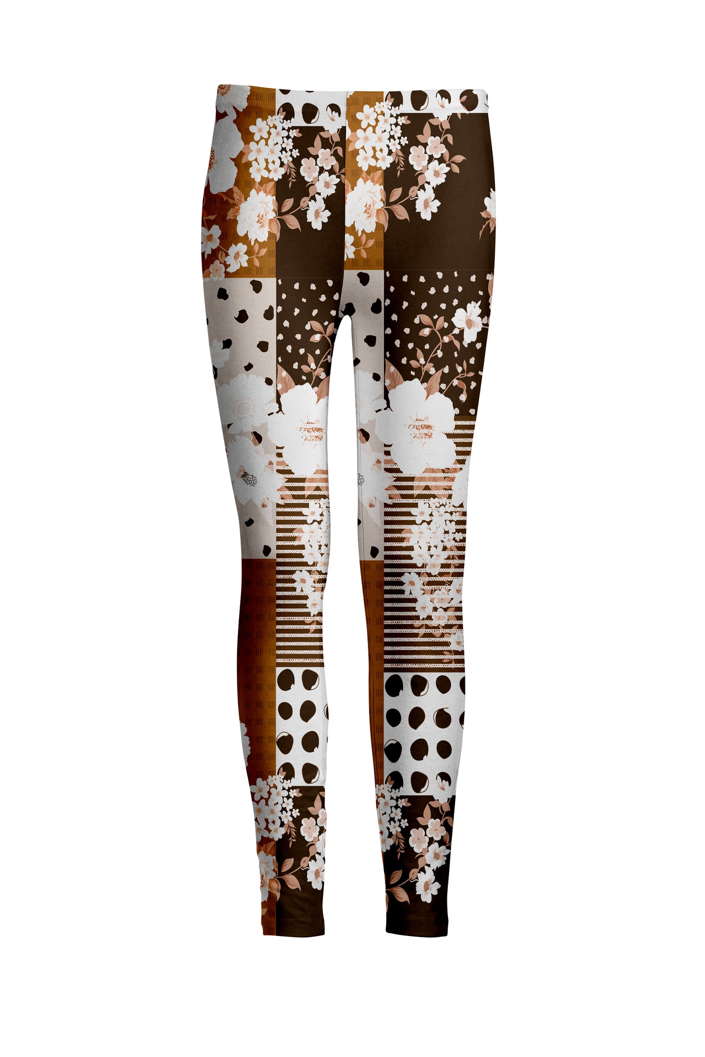 Bold Print Leggings-Red Whhite