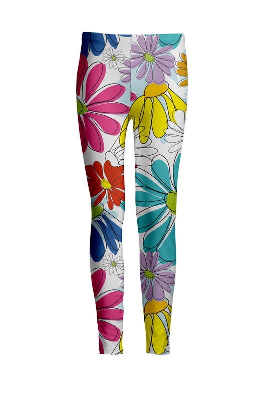 Bold Print Leggings-White Multi