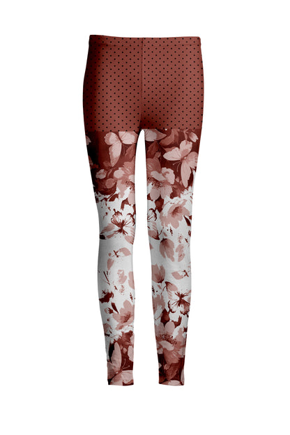 Bold Print Leggings-Navy White