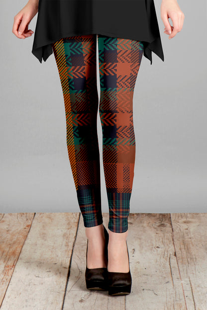 Bold Print Leggings-Black Pink