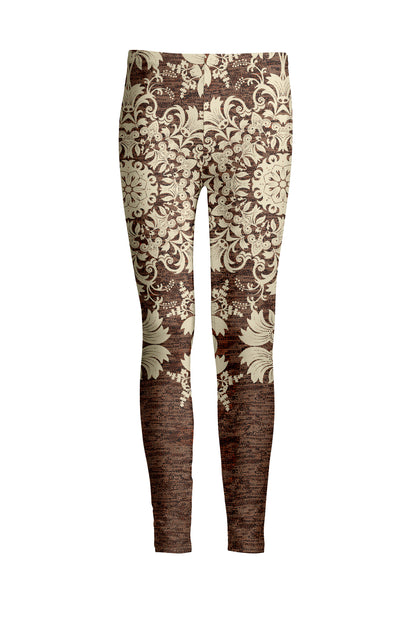 Bold Print Leggings-Red Whhite