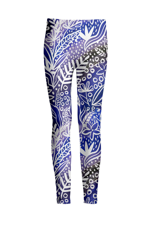 Bold Print Leggings-Levenda Purple