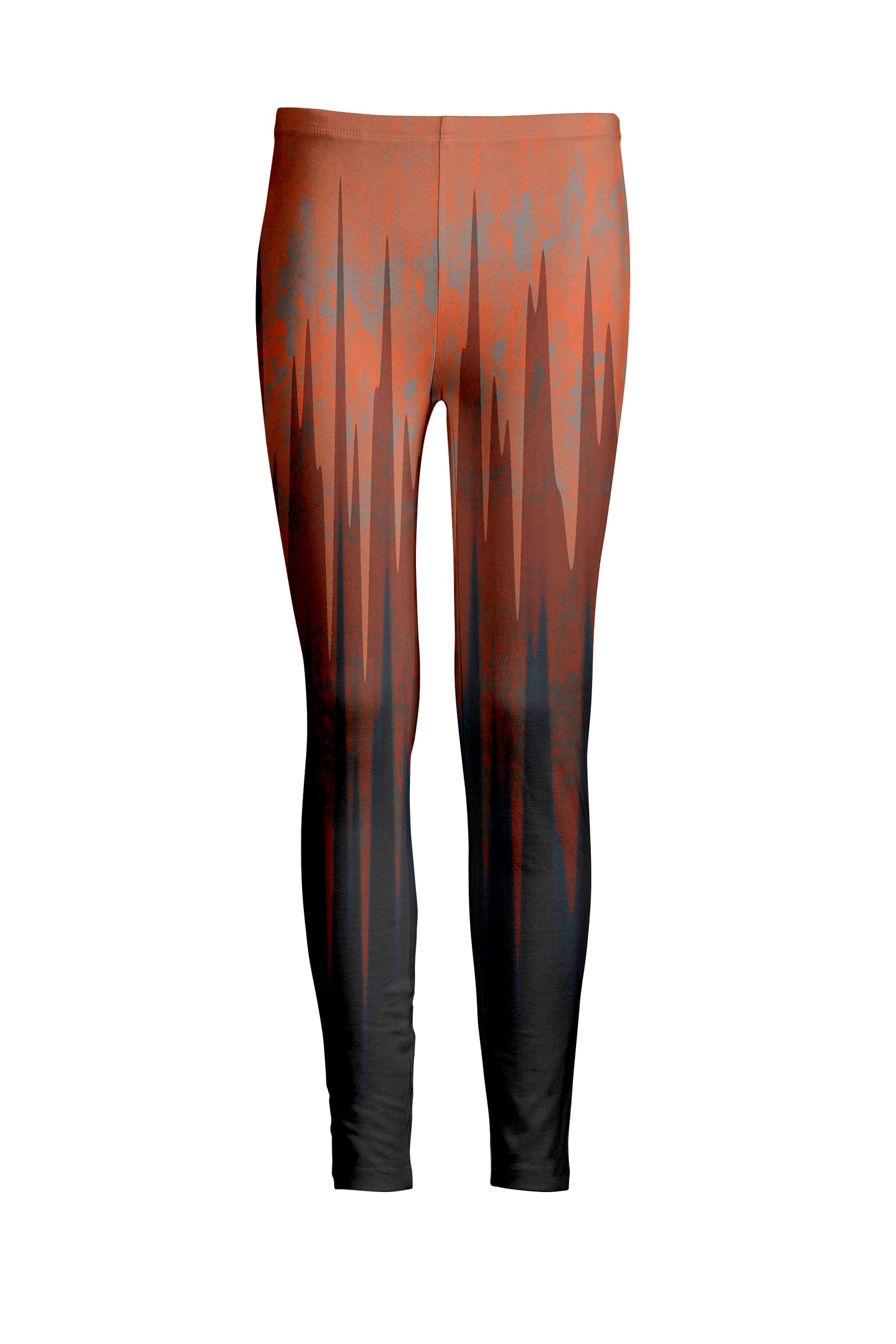 Bold Print Leggings-Red Navy